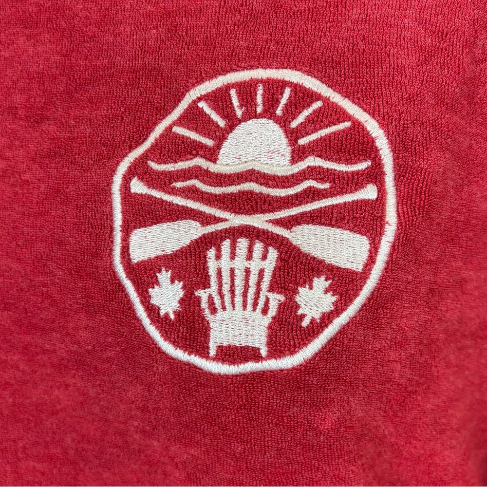 Eh! red terrycloth sweatshirt